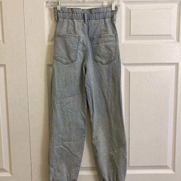 NWT Womens Express Jeans Light Wash Size 00 Jogger Relaxed Fit - Picture 3 of 3
